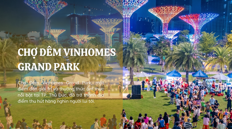 Trải nghiệm ẩm thực đêm Vinhomes Grand Park