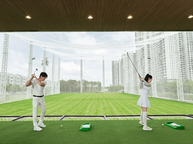 Sân golf 1500m2 tại Vinhomes Grand Park