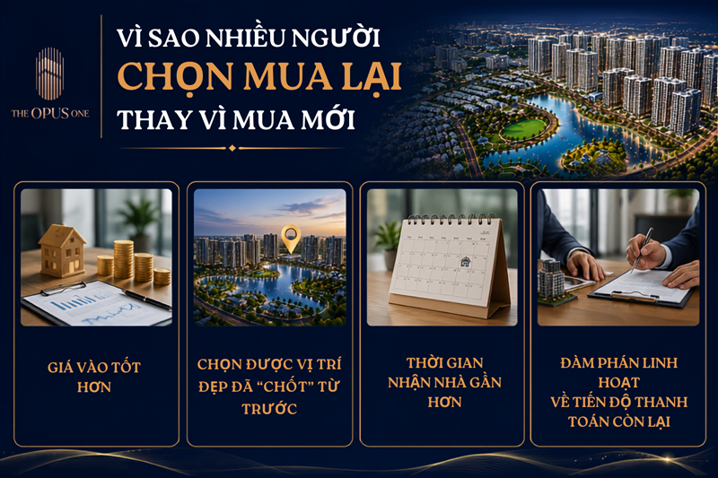 Bán lại căn hộ The Opus One